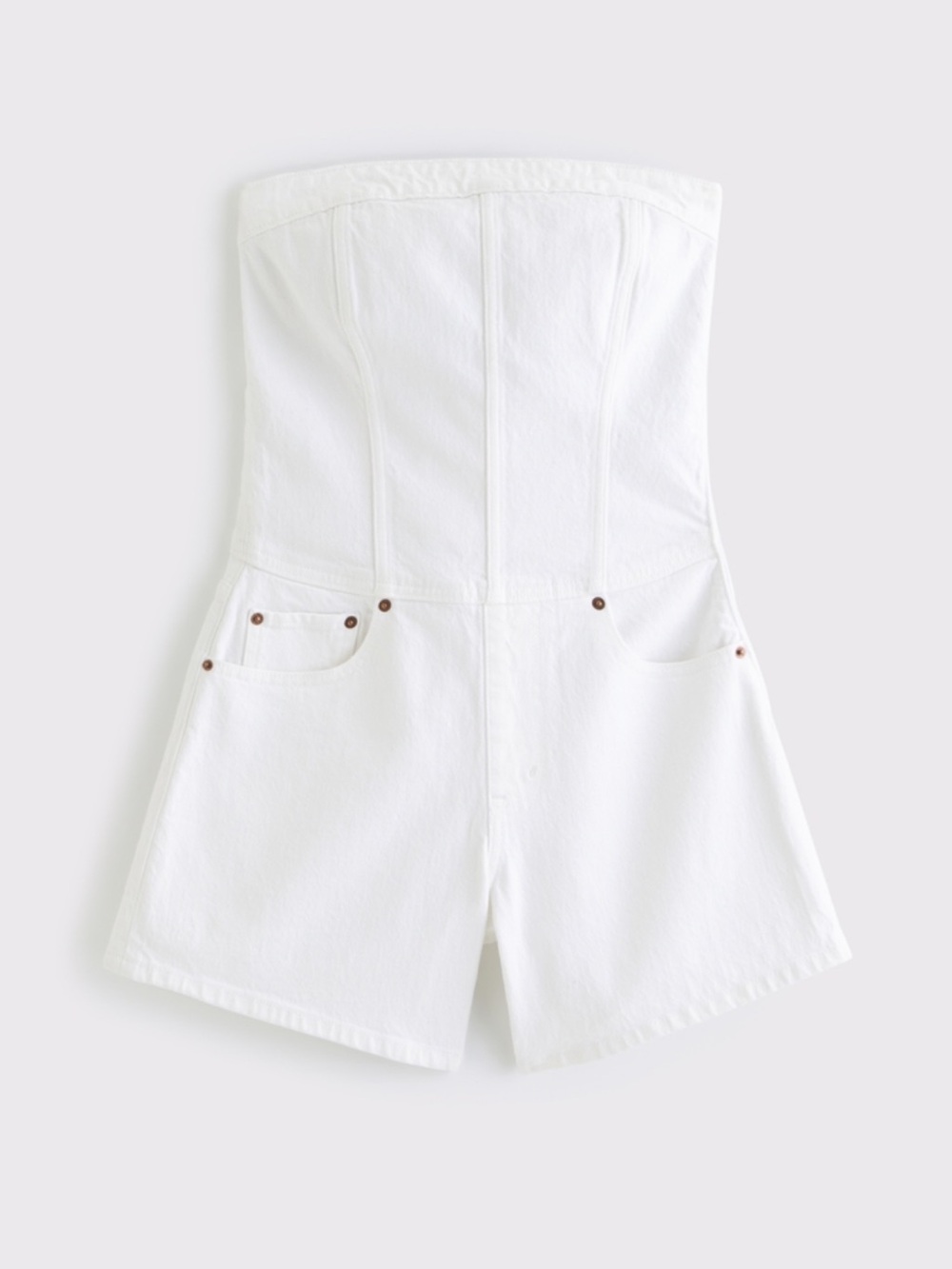 NWT - Abercrombie & Fitch - Strapless Denim Romper - Picture 6 of 9